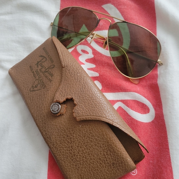VINTAGE RAYBAN 12K GOLD FILLED AVIATOR USA KOREAN WAR ERA Top Gun - Picture 16 of 16